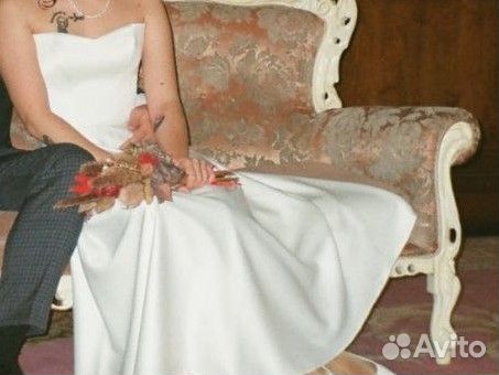 Свадебное платье 42 44 миди