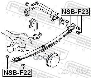 Втулка рессоры nsbf22 Febest