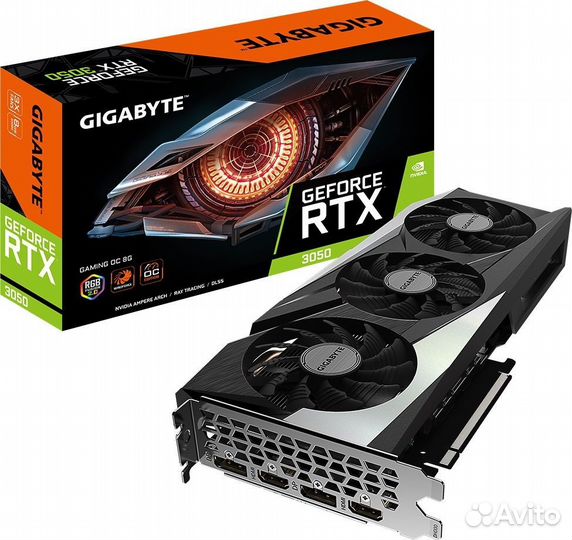 GigaByte GeForce RTX 3050 gaming OC 8G 1822MHz PCI