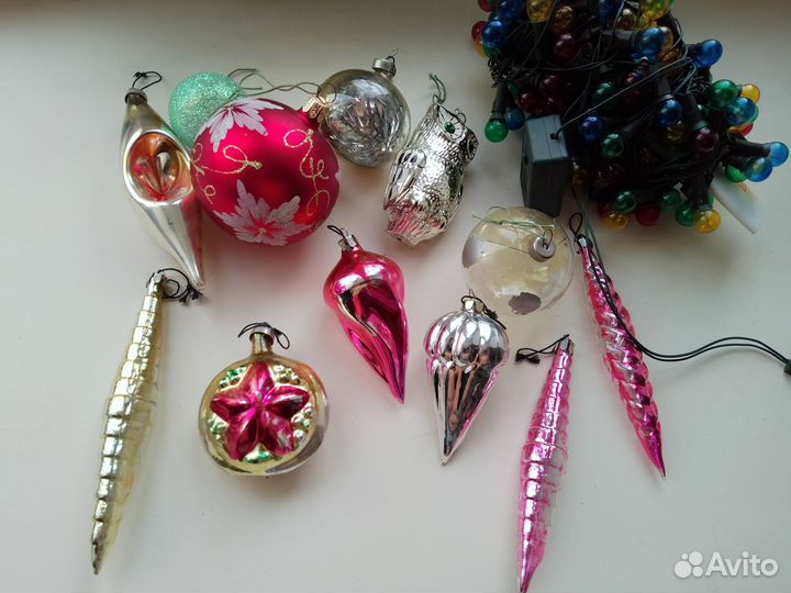 Елочные игрушки СССР, гирлянда