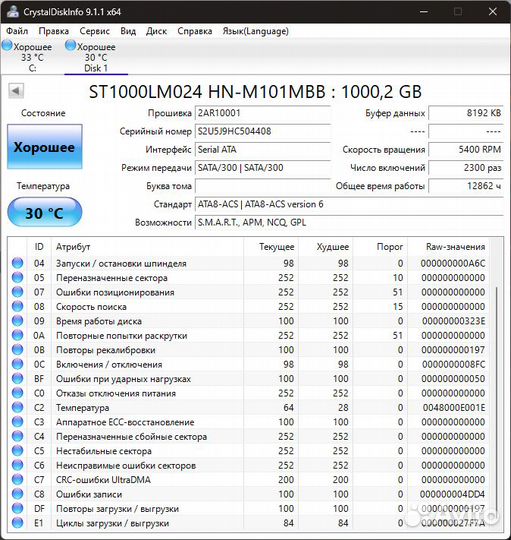 Жесткий диск 1Tb 2.5