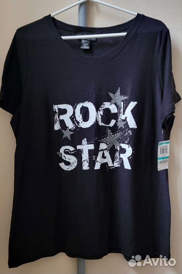 Женские Футболки Rock Star L хлопок