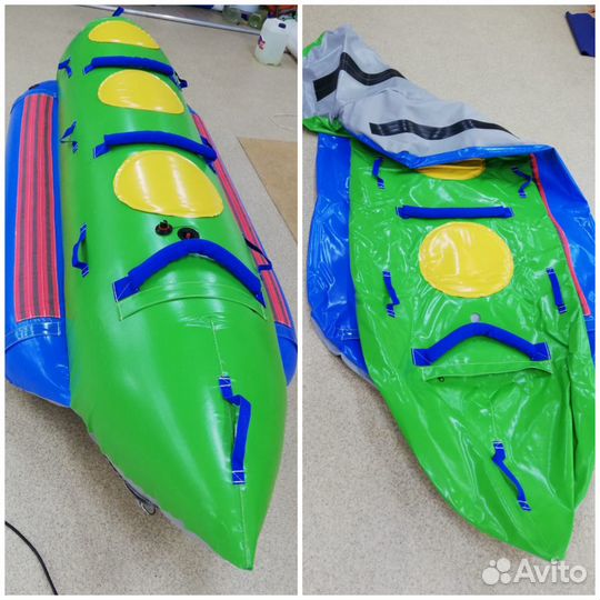 Надувной банан из пвх со сцепкой