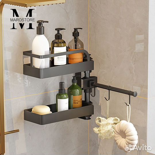 Угловая полка для ванной