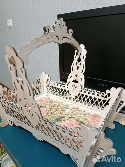 Ваза конфетница фруктовница Корзина ручной работы