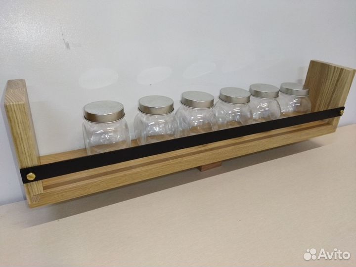Полка под специи на кухню лофт 600мм