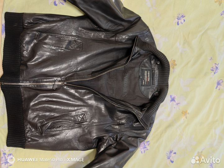 Кожаная куртка мужская 48 50 бу
