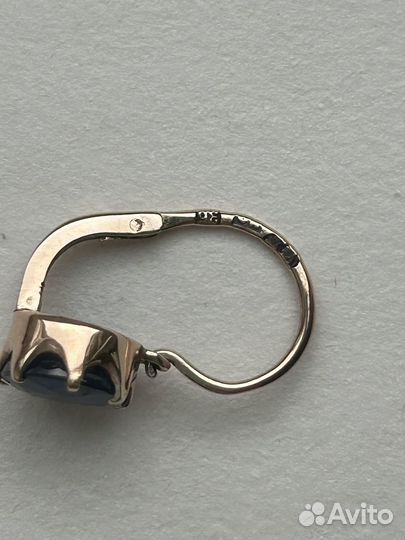 Старинные серьги С сапфирами,редкая проба