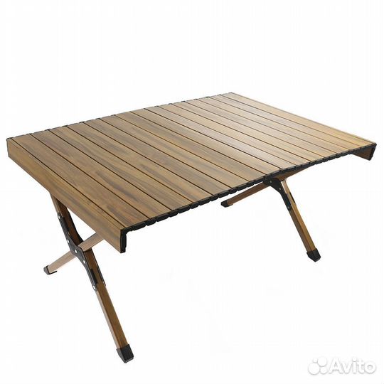 Стол складной реечный 120х60х45 см, алюминиевый