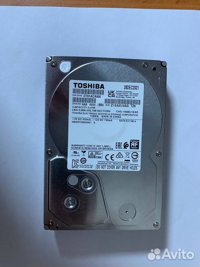 3 тб Жесткий диск Toshiba DT01 DT01ACA300