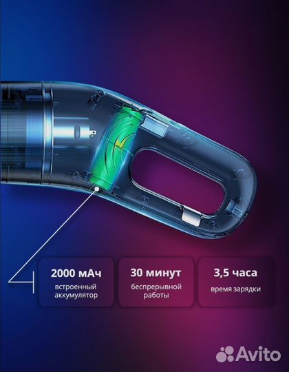 Беспроводной пылесос для автомобиля