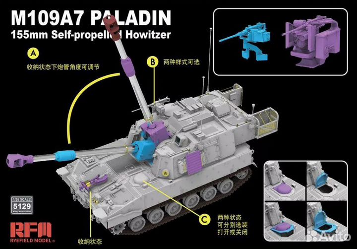 RFM 5129 1/35 M109A7 Paladin