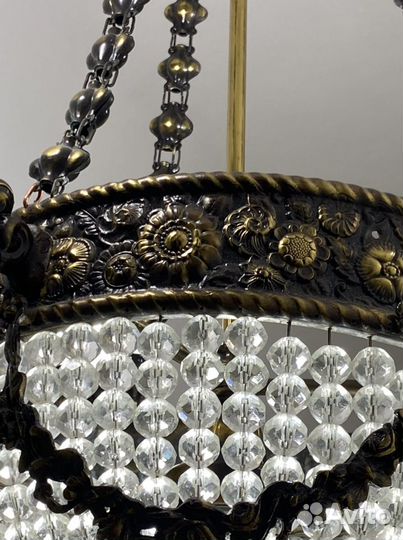 Антикварная бронзовая люстра