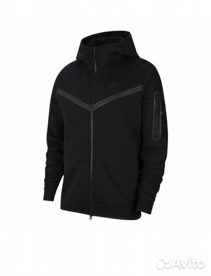 Кофта nike tech fleece черная