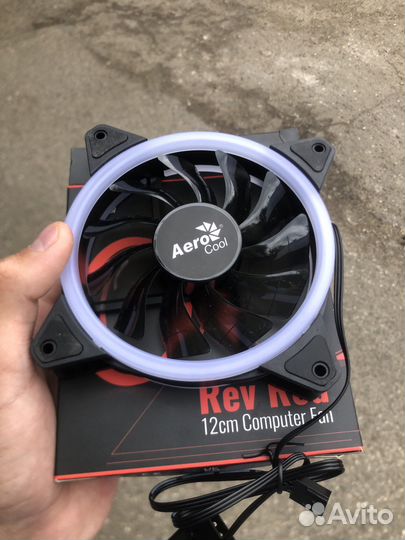 Вентилятор для корпуса Aerocool Rev Red Led