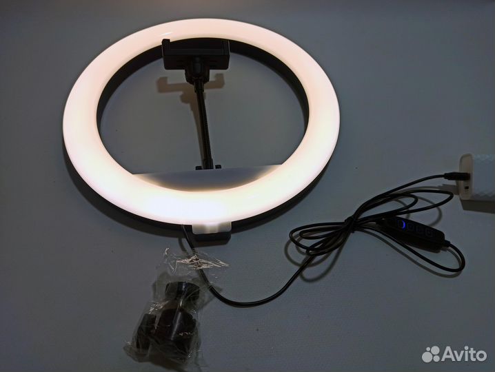Кольцевая селфи лампа 30см новая