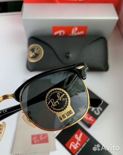 Очки Ray ban clubmaster глянцевые