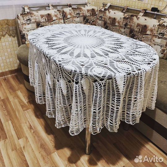 Скатерть круглая крючком
