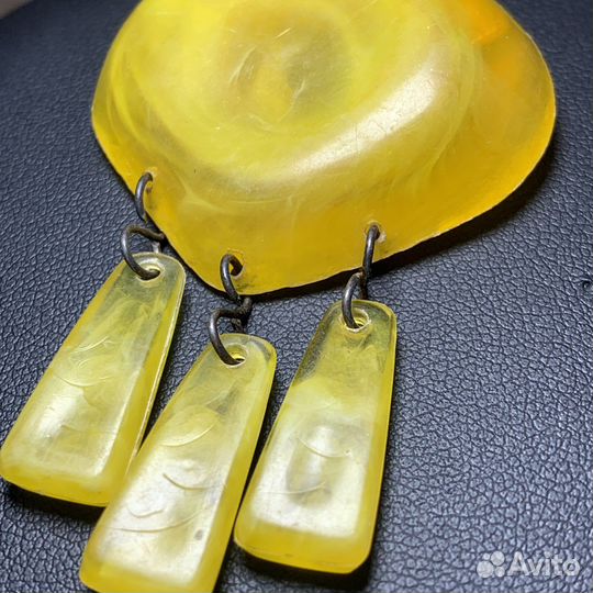 Винтажная Брошь Под Янтарь Сделано В СССР Ретро