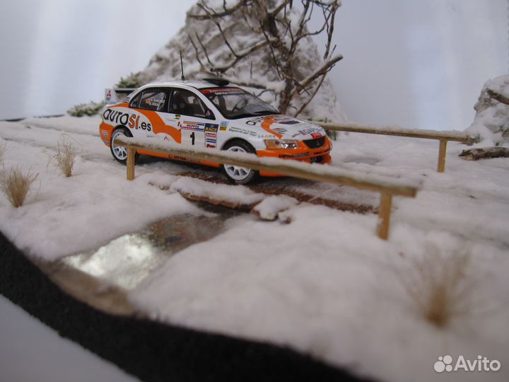 Диорама 1:43 зимний ручеек