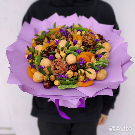 Съедобные букеты, букеты из орехов и сухофруктов