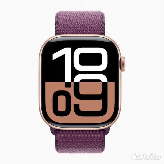 Apple Watch 10 46mm Rose Gold Plum Sport Loop