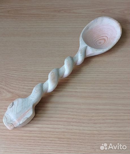 Деревянная ложка - удав (своя резьба по дереву)