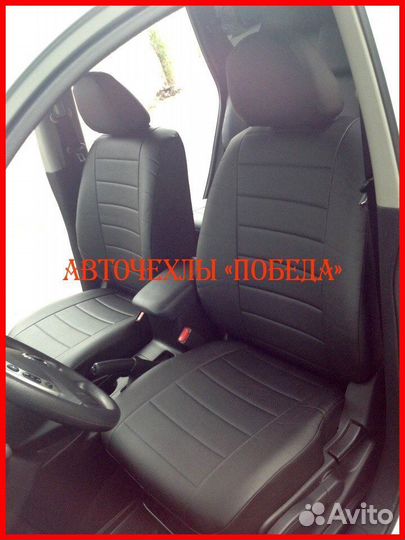 Чехлы Nissan X-Trail T31 из экокожи чёрные Классик