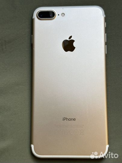 Телефон iPhone 7 plus, оригинал, 128 гб, золотой