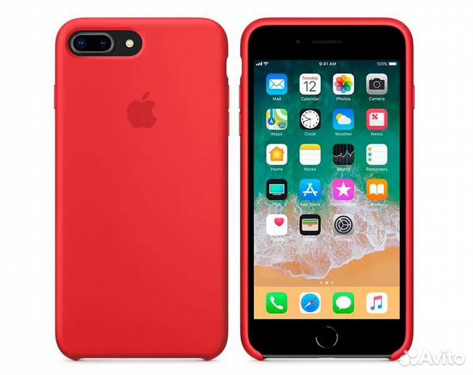 Оригинал Silicone Case iPhone 8 Plus (7 Plus) Red