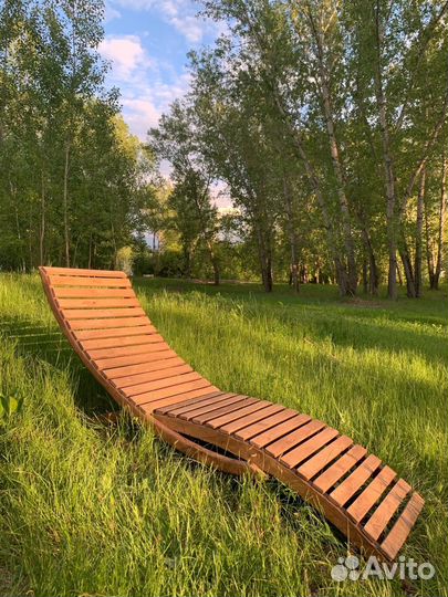 Шезлонг деревянный складной