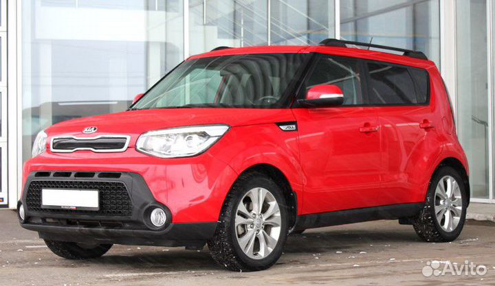 Рейлинги продольные на крышу Kia soul 2013- черный