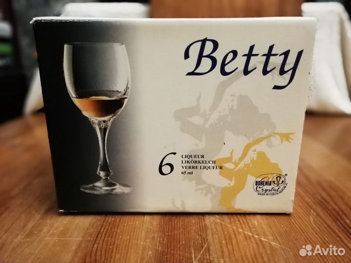 Новые хрустальные бокалы для ликера Богемия 12 шт
