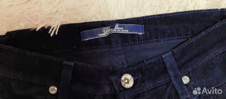 Вельветовые брюки р 40 42 Gloria jeans синие