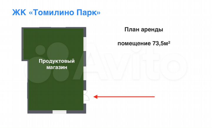 2023г., Угловое помещение 73,5 м² Продажа