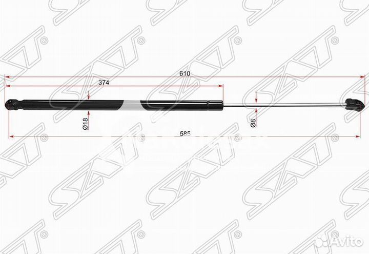 Амортизатор крышки багажника opel astra J 09
