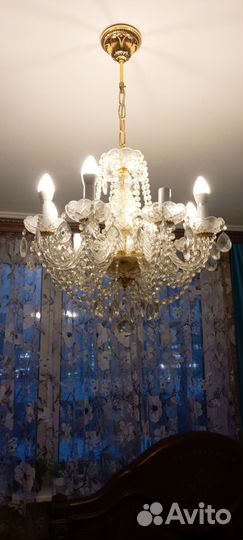 2 люстры хрусталь
