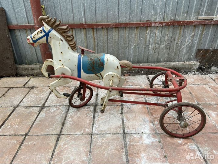 Конь педальный игрушка СССР