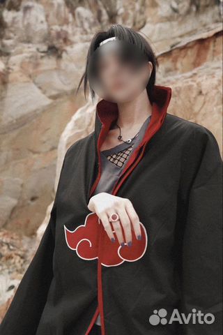 Косплей Итачи из аниме Наруто,плащ акацуки