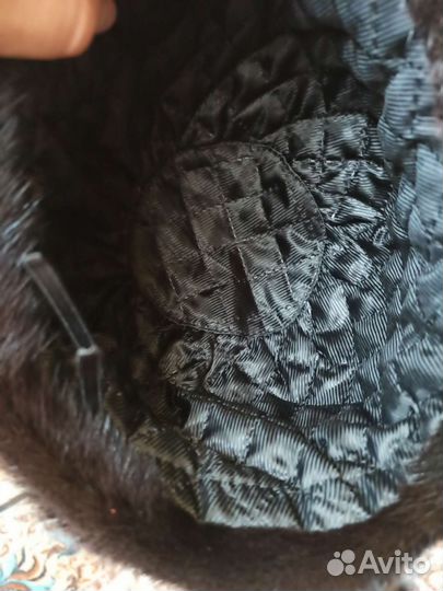 Шапка норковая женская черная