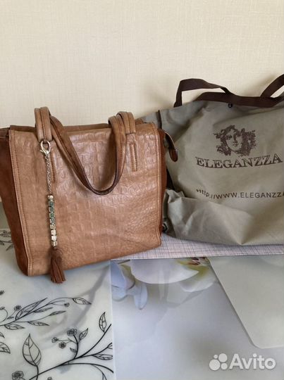 Сумка женская натуральная кожа италия бу