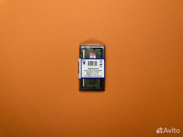 DDR3L 4 GB 1600 MHz KingSton sodimm для ноутбука