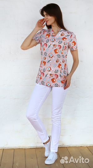 Костюм Хирургический Женский Розовый Принт