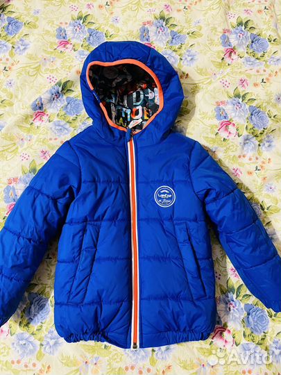 Курка двустороняя теплая 98/104