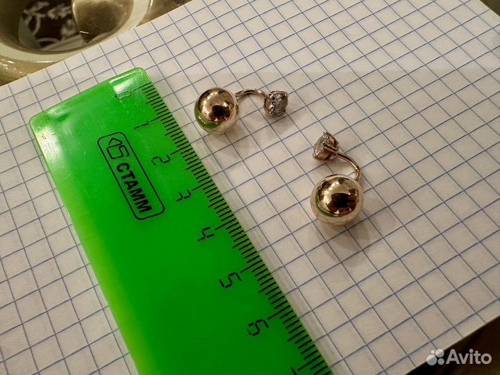 Золотые серьги 585