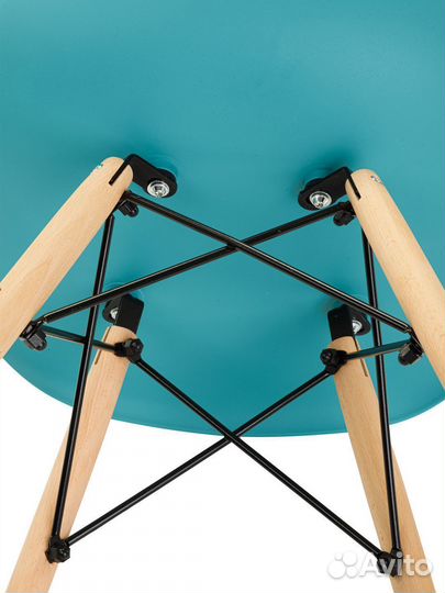 Стул в стиле eames DSW, бирюзовый, 3 шт