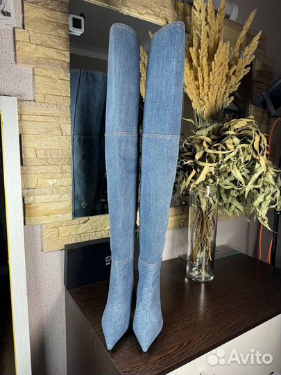 Сапоги джинсы ботфорты 47р Эконика оригинал