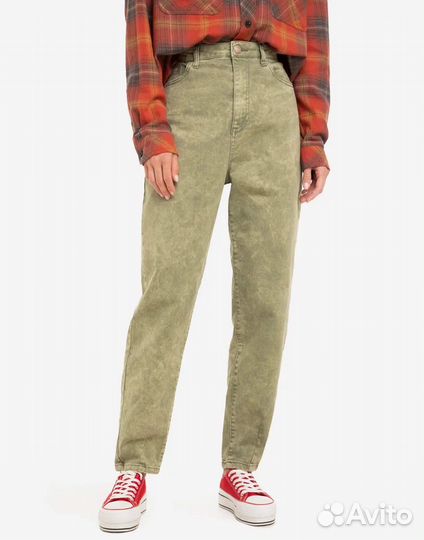 Джинсы вельветовые женские зелёные