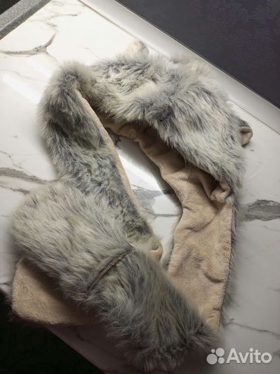 Шапка волк с рукавицами