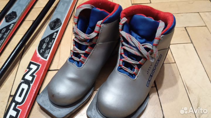 Лыжи беговые детские 150 с ботинками 34